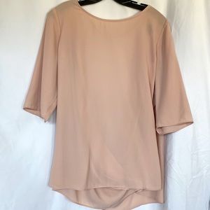 Peach sheer and flowy blouse by Banana Republic